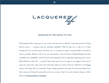 Tablet Screenshot of lacqueredlife.com